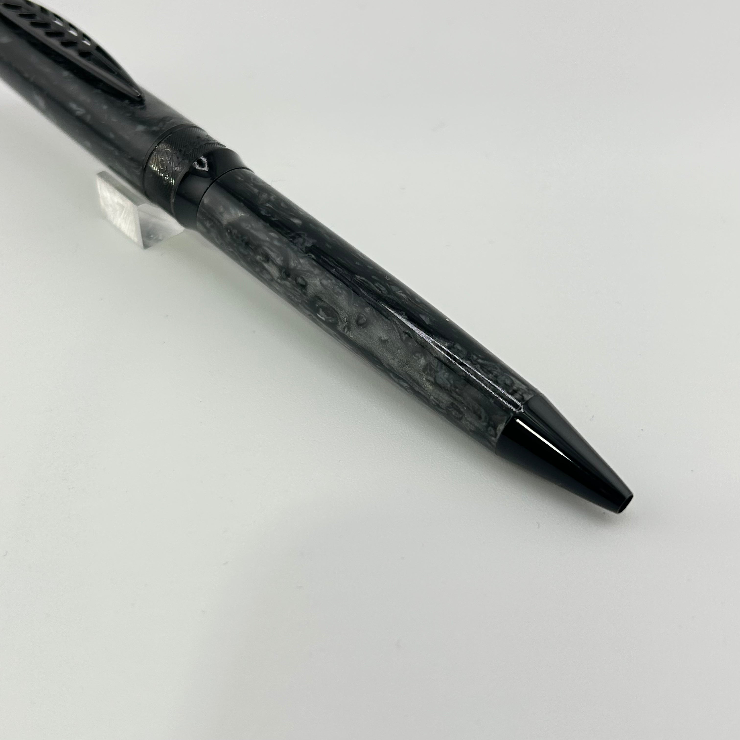 Pineider LGB Rock  - Grey with Black Trim - Ball Pen