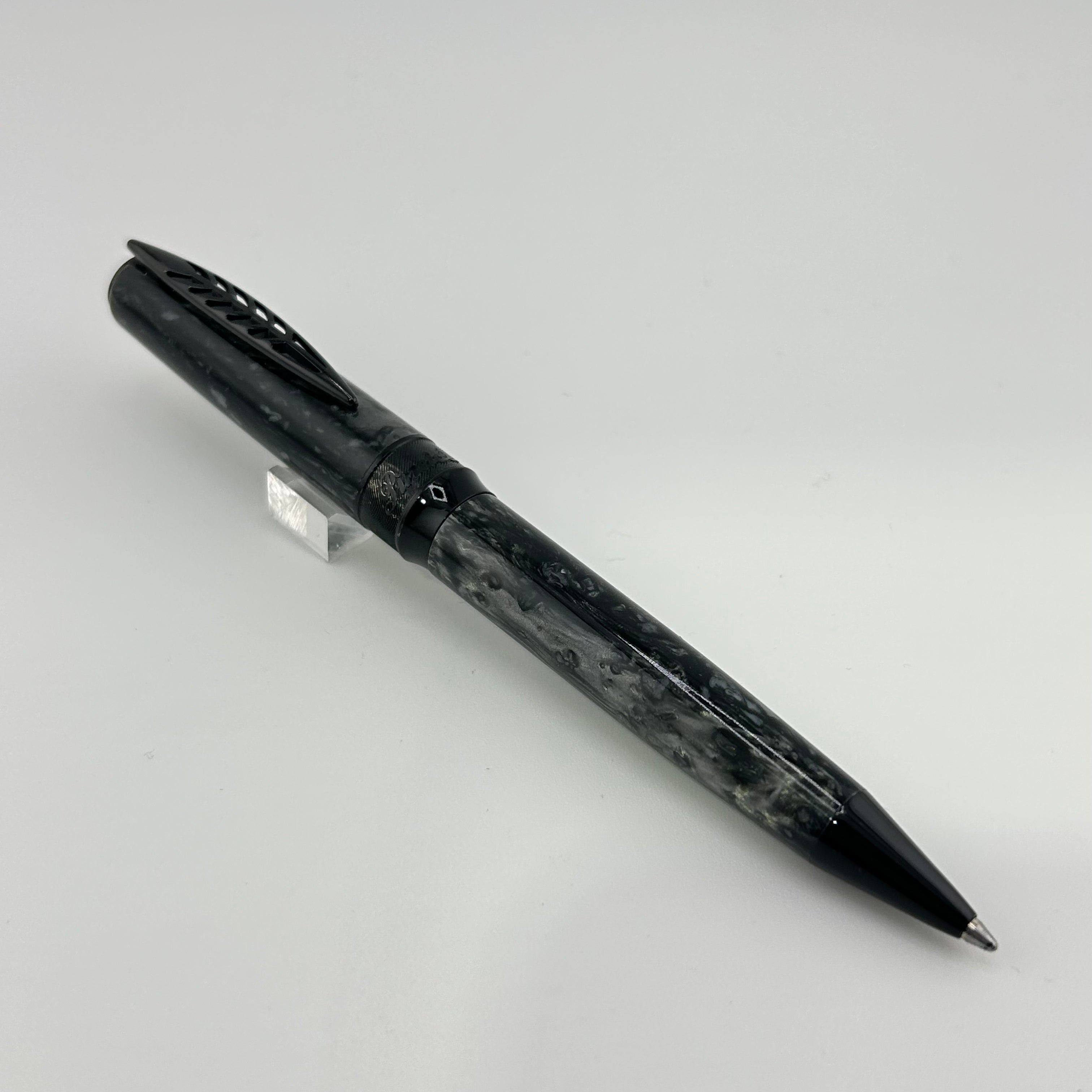 Pineider LGB Rock  - Grey with Black Trim - Ball Pen