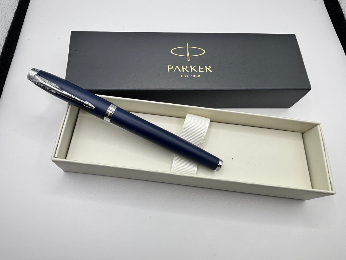 Parker IM Blue Matte Lacquer silver trim - Fountain Pen