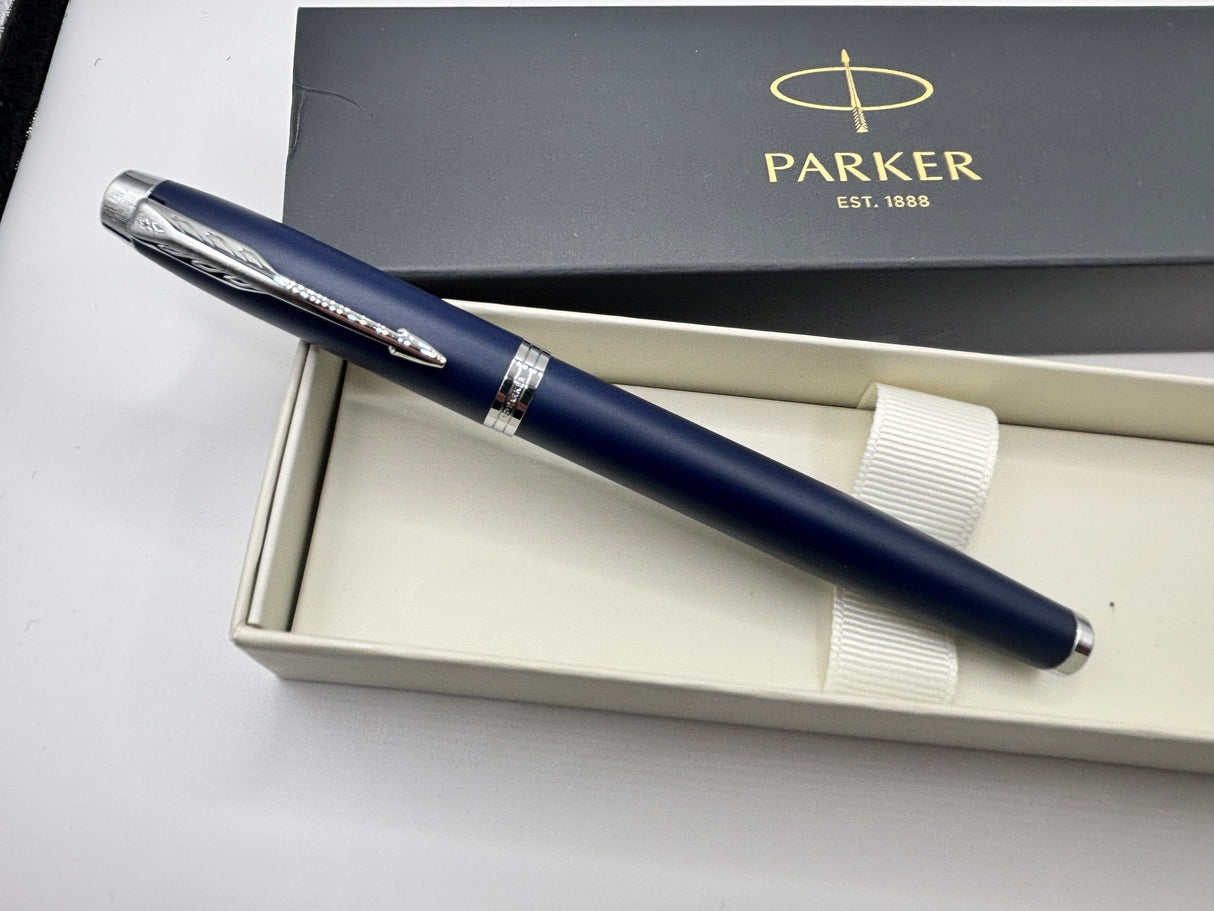 Parker IM Blue Matte Lacquer silver trim - Fountain Pen