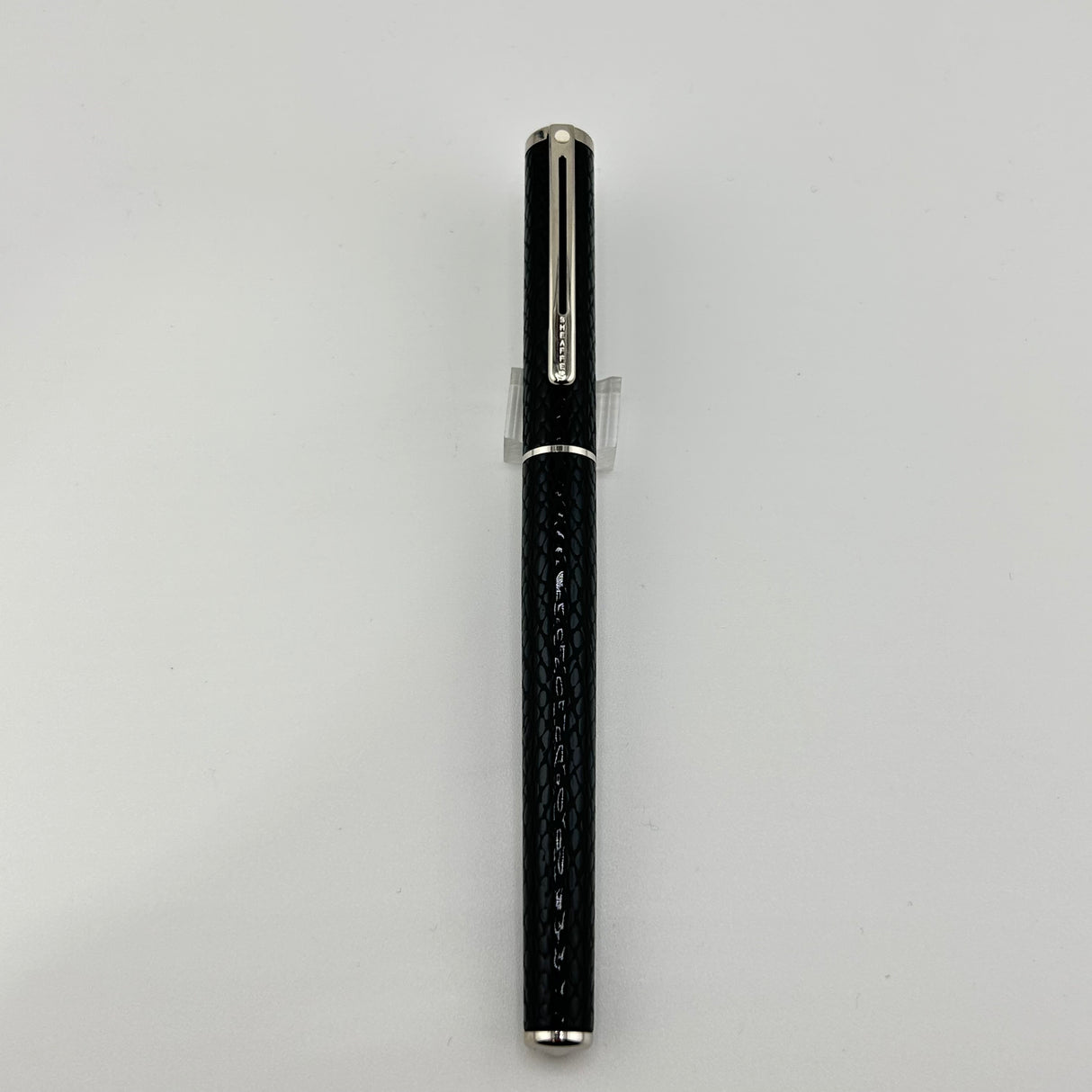 Sheaffer Targa Black Chased Crossed Rhodium trim - Roller Ball