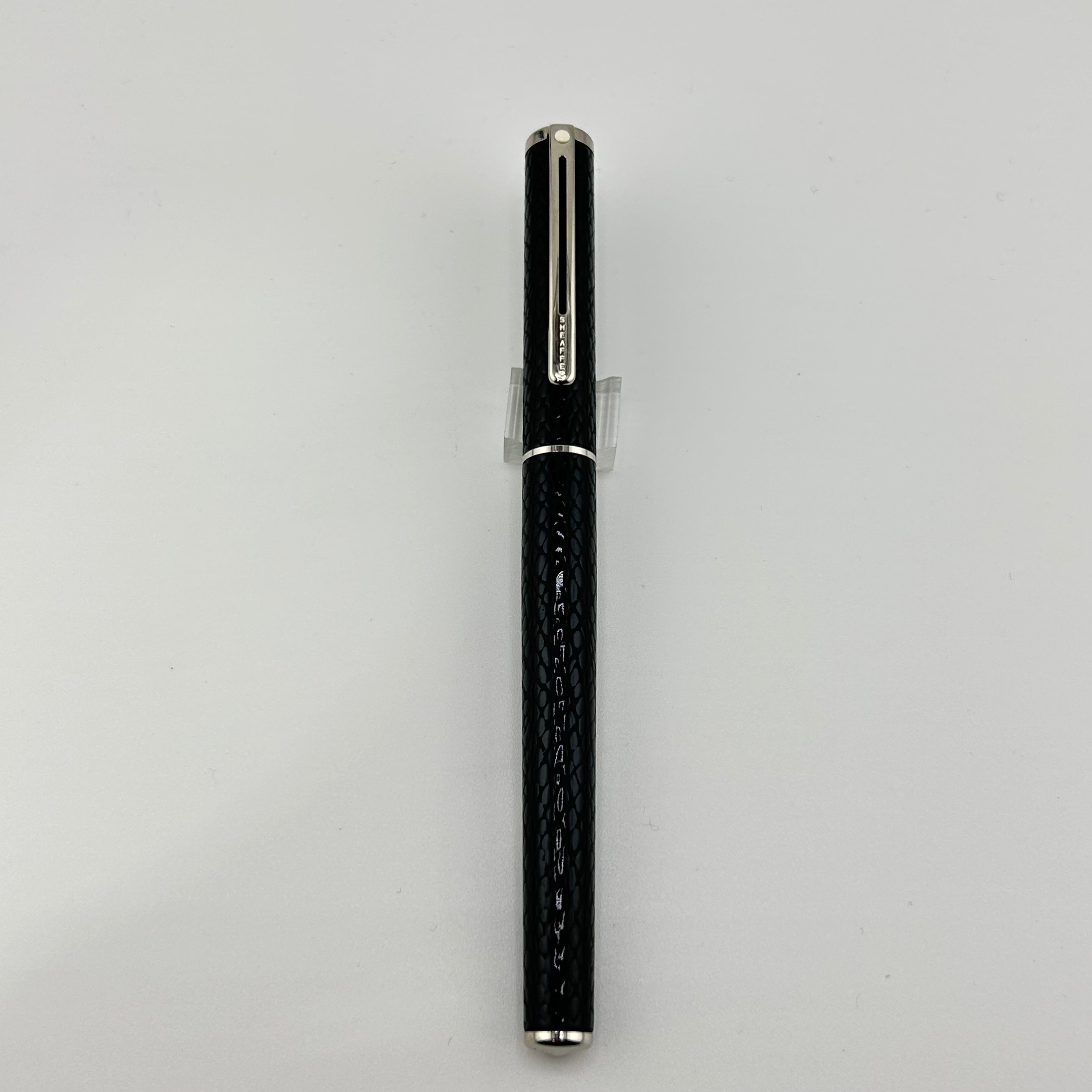 Sheaffer Targa Black Chased Crossed Rhodium trim - Roller Ball