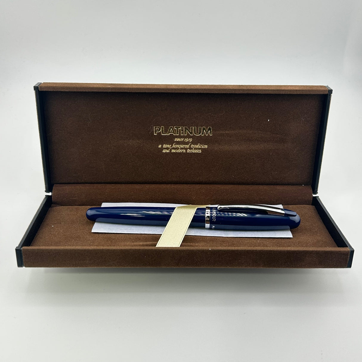 Platinum Glamour Rhodium trim - 2 pens ( one black and one blue ) Roller Balls