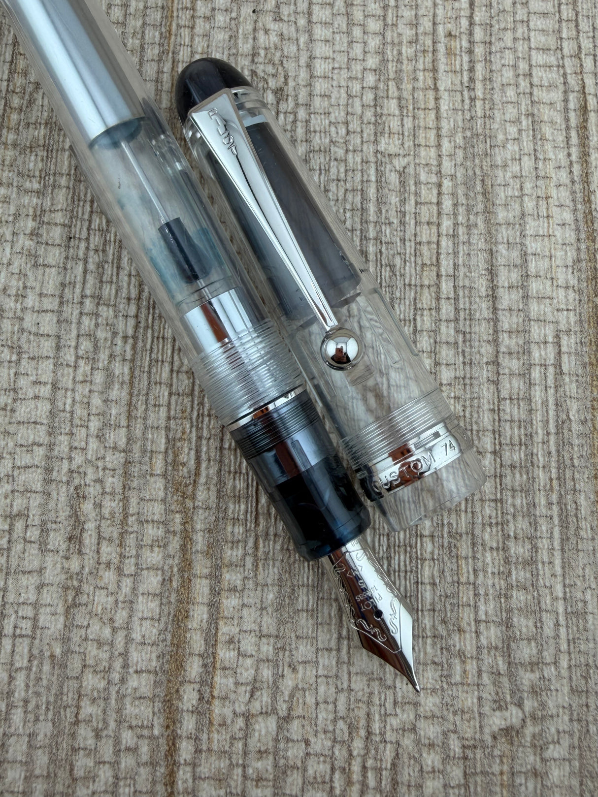 Pilot Custom 74 Clear Demonstrator 14K Nib - Fountain Pen