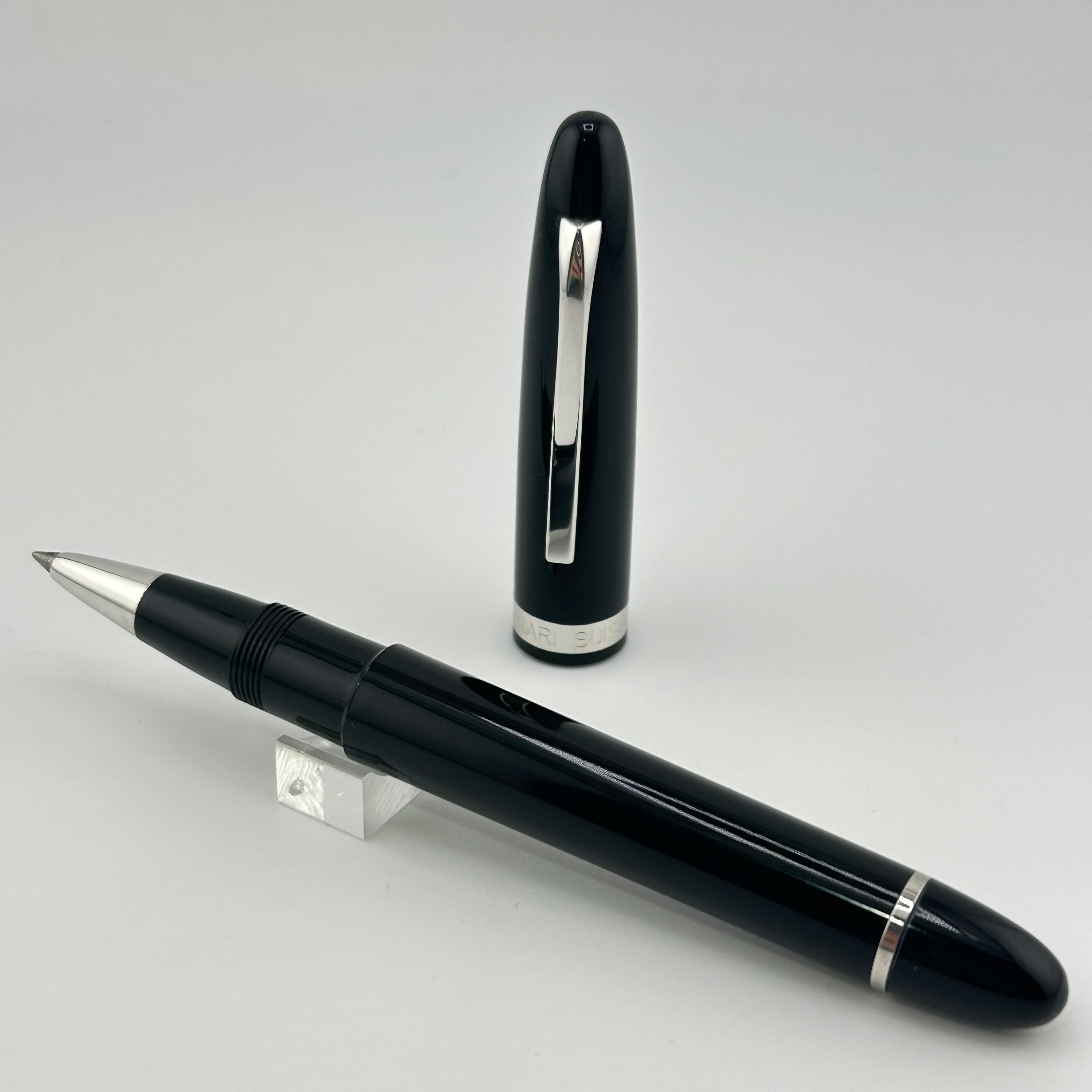 Omas Ogiva Mid Size Black for Ferrari Suisse - Roller Ball