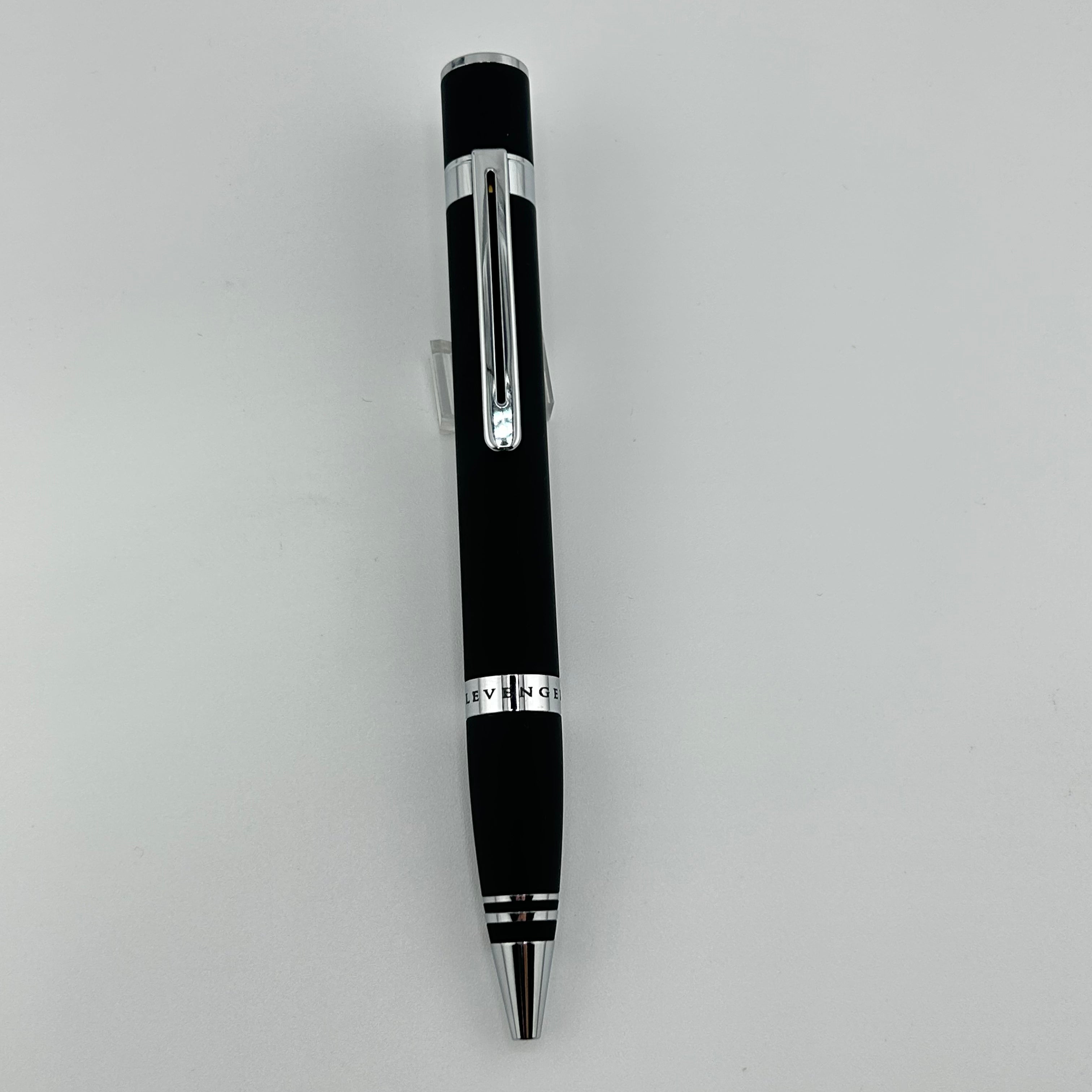 Levenger Black Matte - Chrome trim - Ball Pen