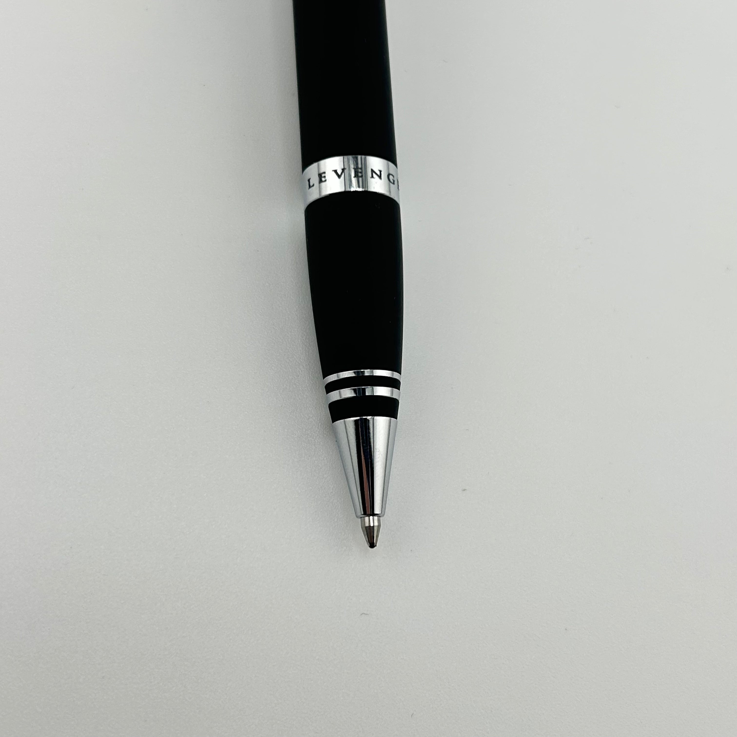 Levenger Black Matte - Chrome trim - Ball Pen