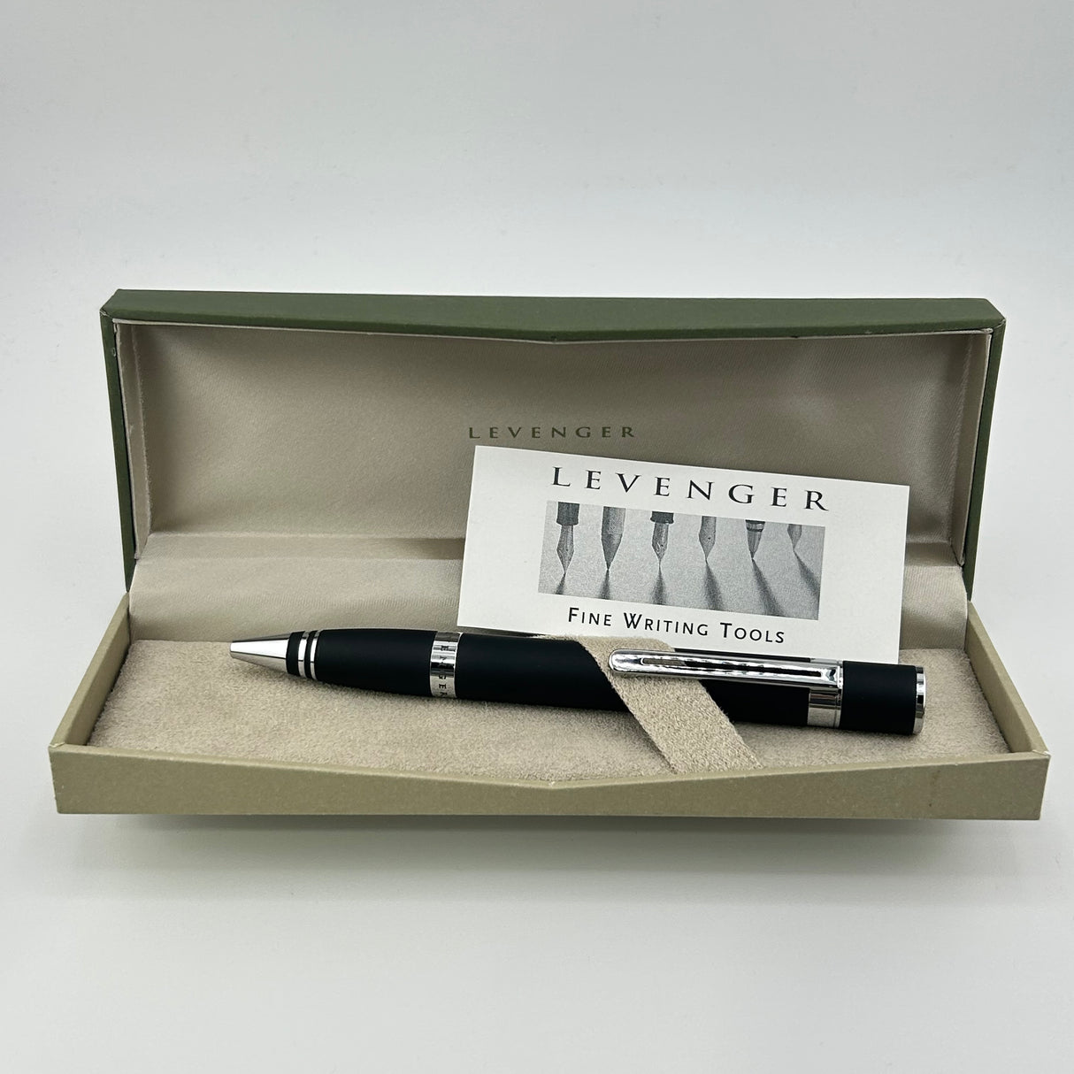 Levenger Black Matte - Chrome trim - Ball Pen