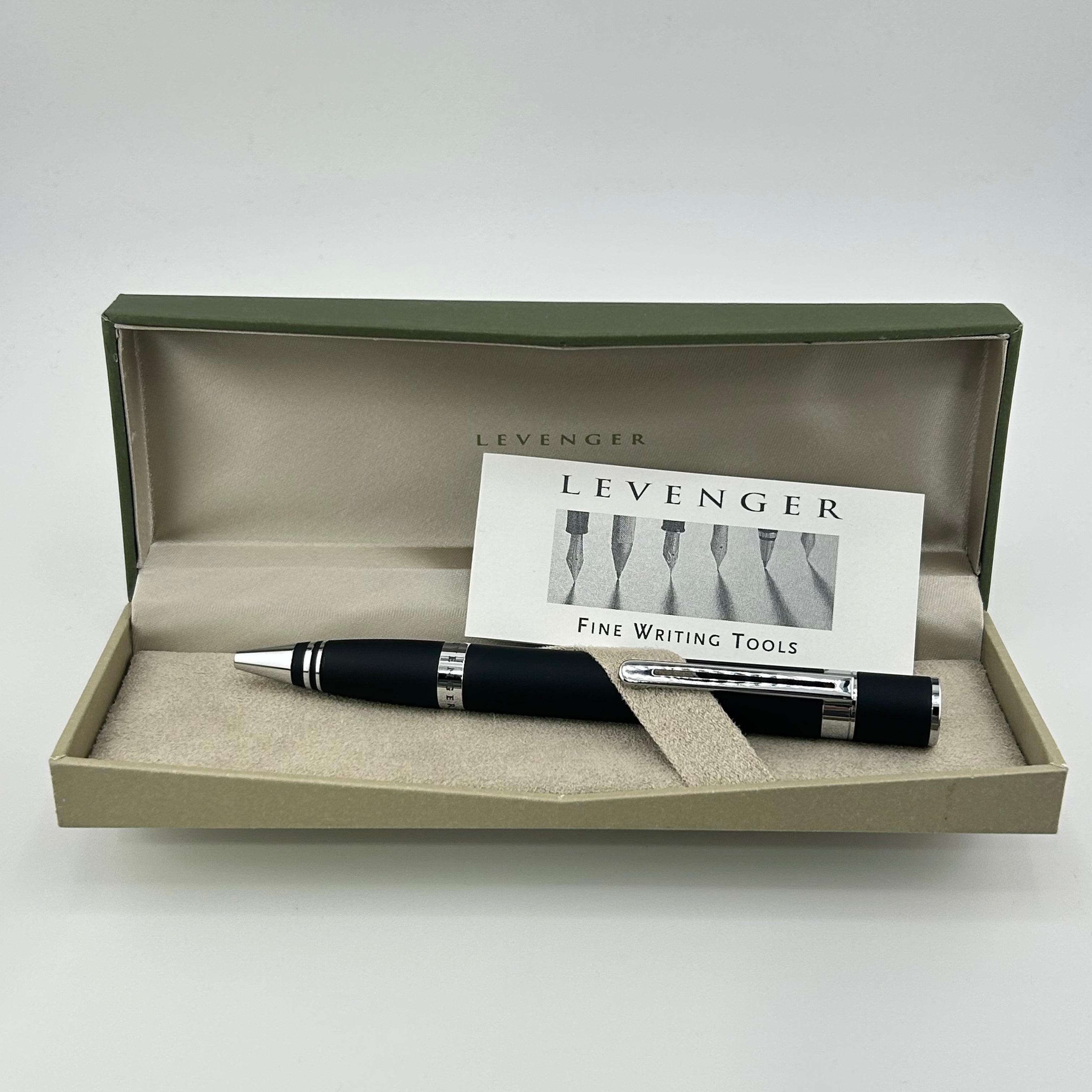 Levenger Black Matte - Chrome trim - Ball Pen