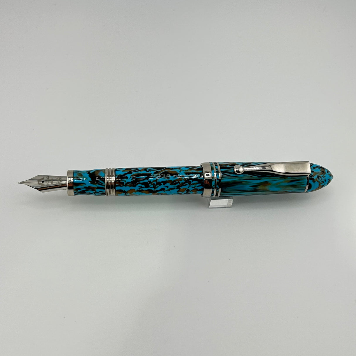 Gioia Capodimonte Blue - Chrome trim - Fountain Pen