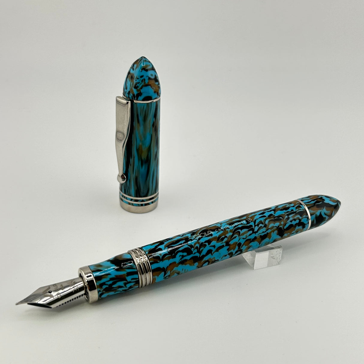 Gioia Capodimonte Blue - Chrome trim - Fountain Pen