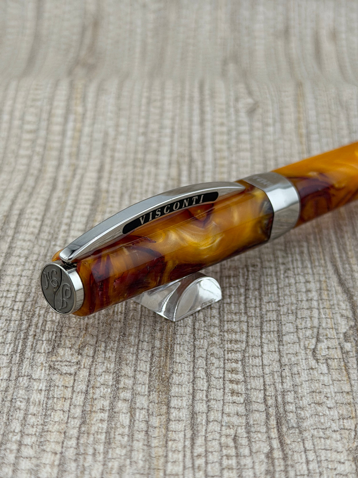 Visconti Opera Orange Desert Rhodium Trim - Ballpoint Pen