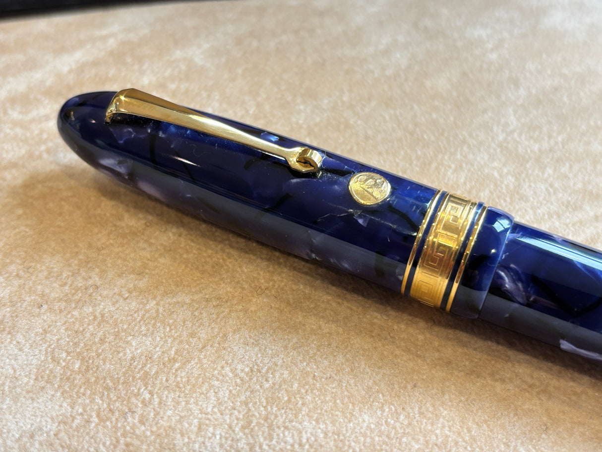 Armando Simoni Club Ogiva Extra Blue La Royale Celluloid Gold trim - circa 2017