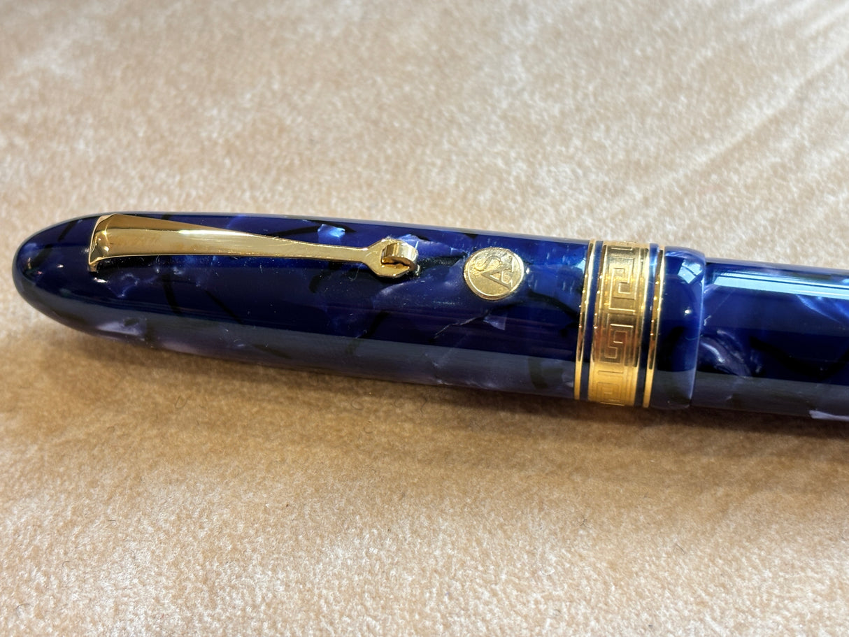 Armando Simoni Club Ogiva Extra Blue La Royale Celluloid Gold trim - circa 2017