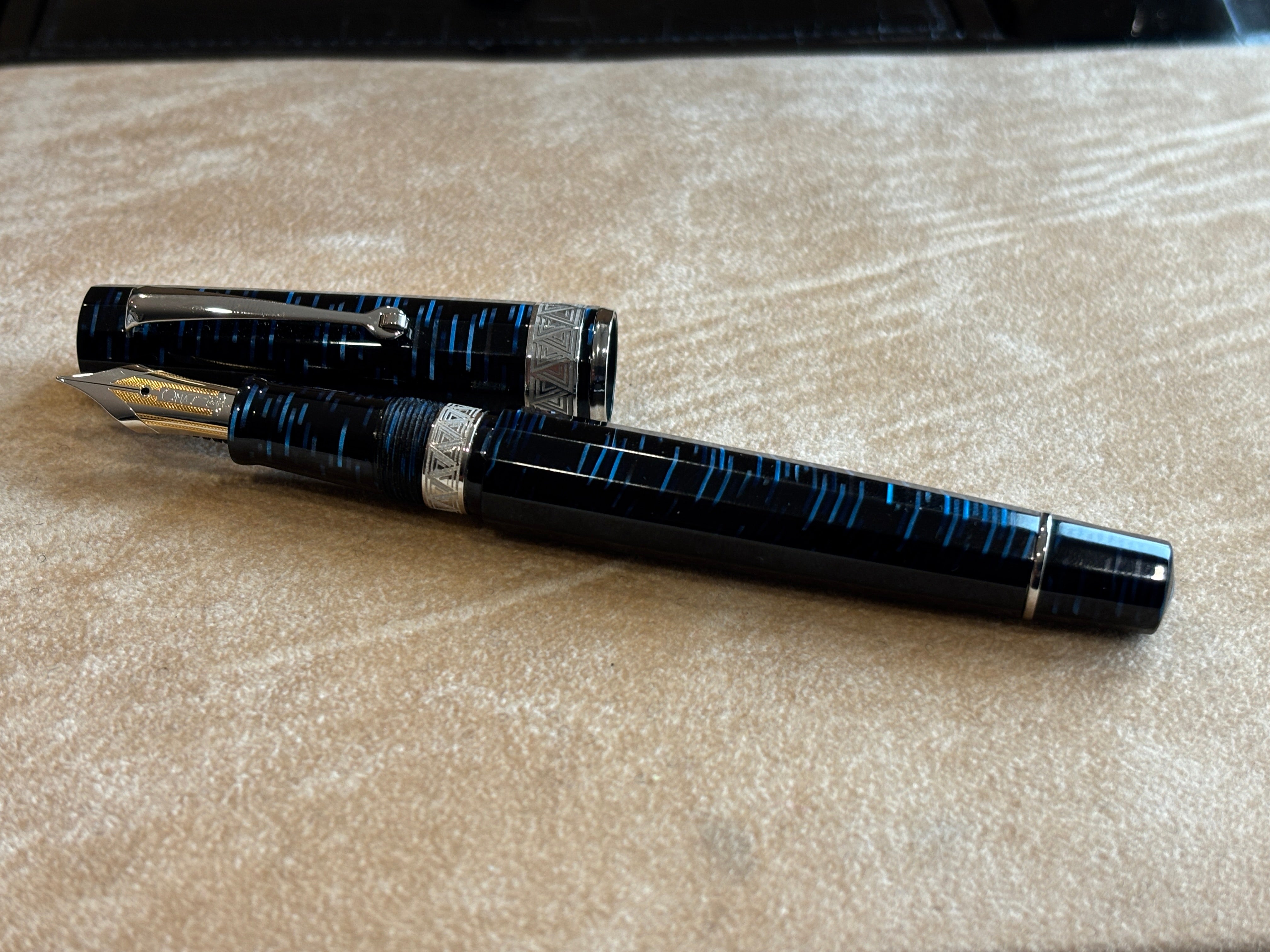 Armando Simoni Club Gladiator Blue Skyscrapper Rhodium trim - circa 2023