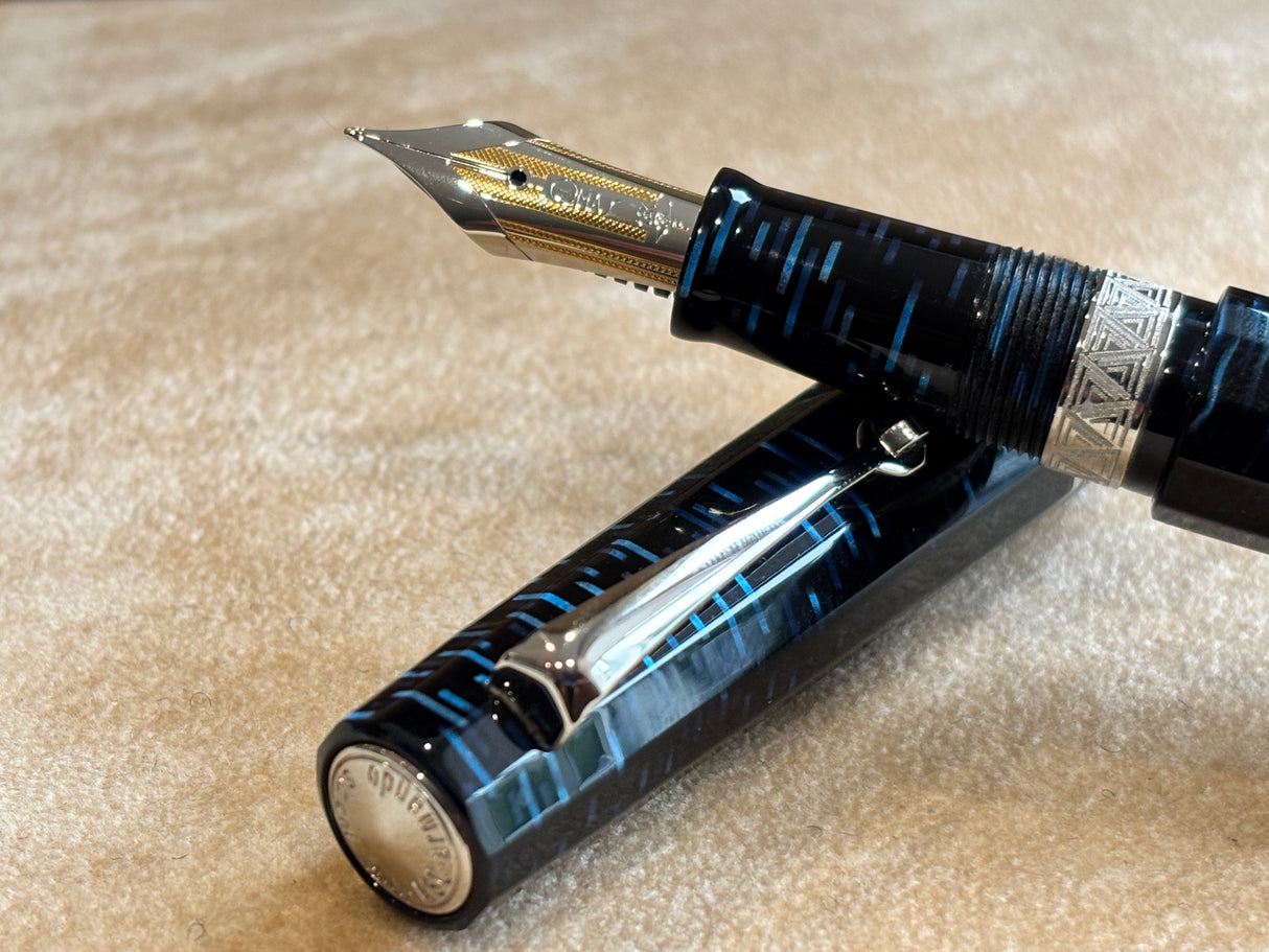 Armando Simoni Club Gladiator Blue Skyscrapper Rhodium trim - circa 2023