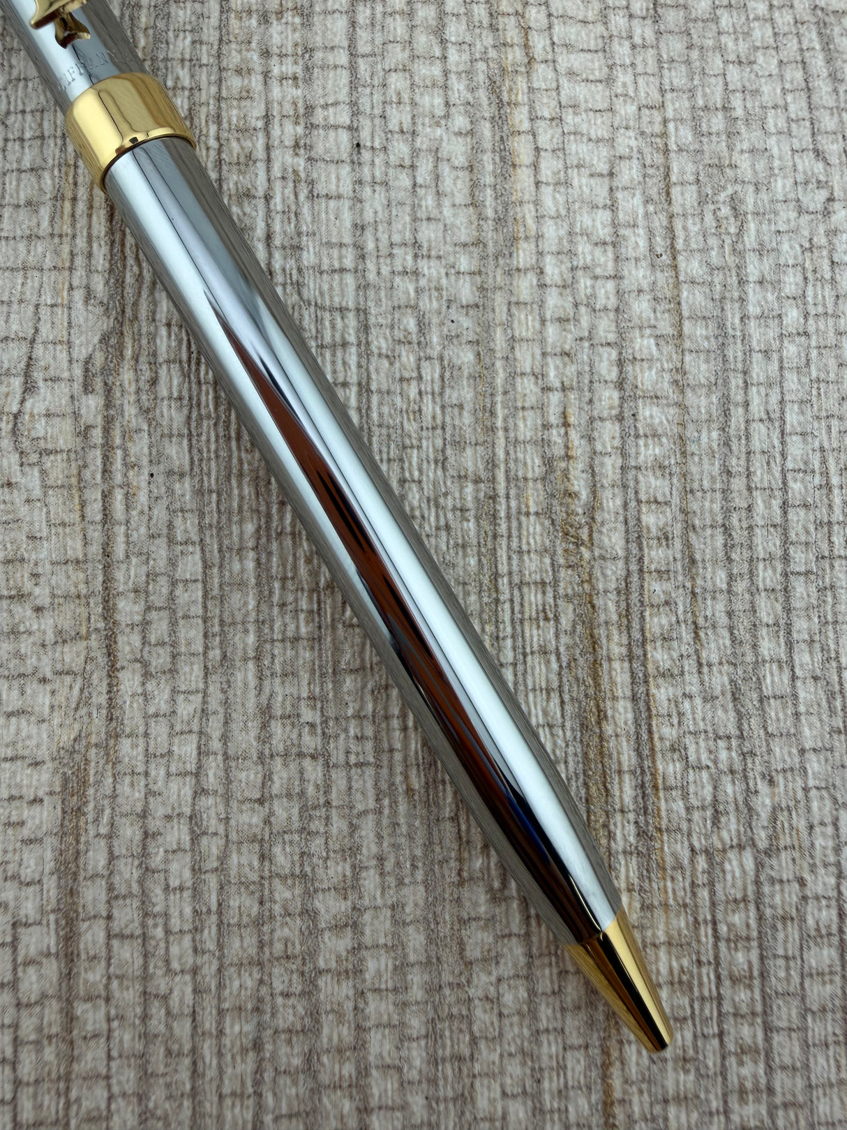 Tiffany USA T-Pen Chrome Gold Trim - Ballpoint Pen