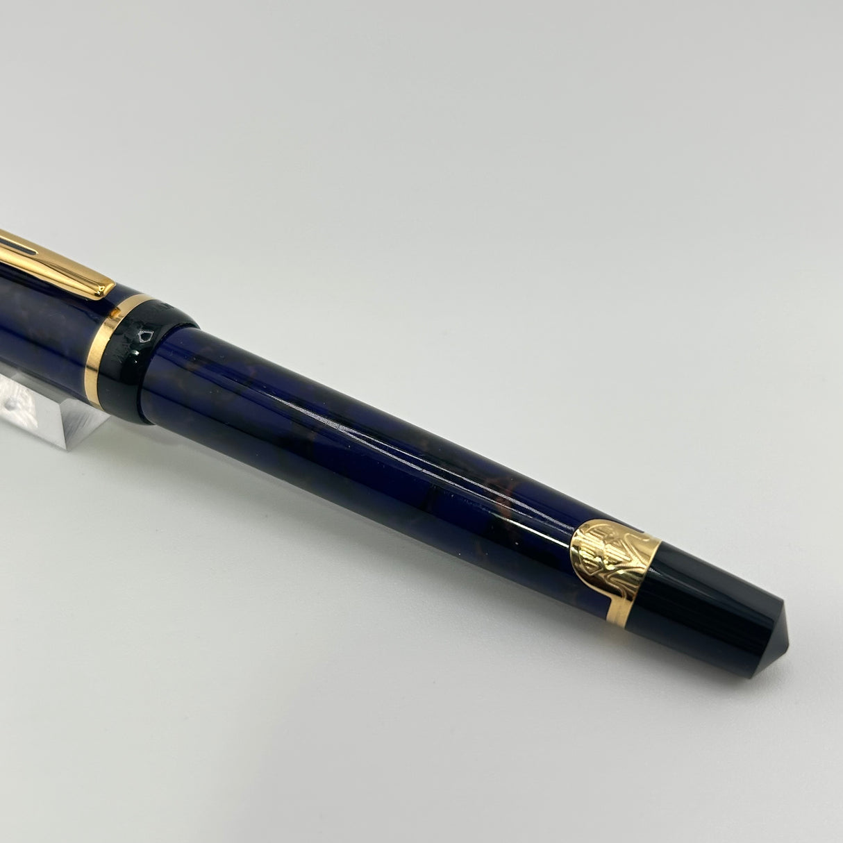 Waterman Phileas Set Blue Marble  - Roller Ball and Fountain Pen circa 1995