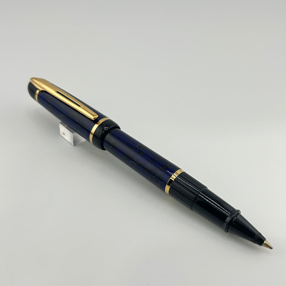 Waterman Phileas Set Blue Marble  - Roller Ball and Fountain Pen circa 1995