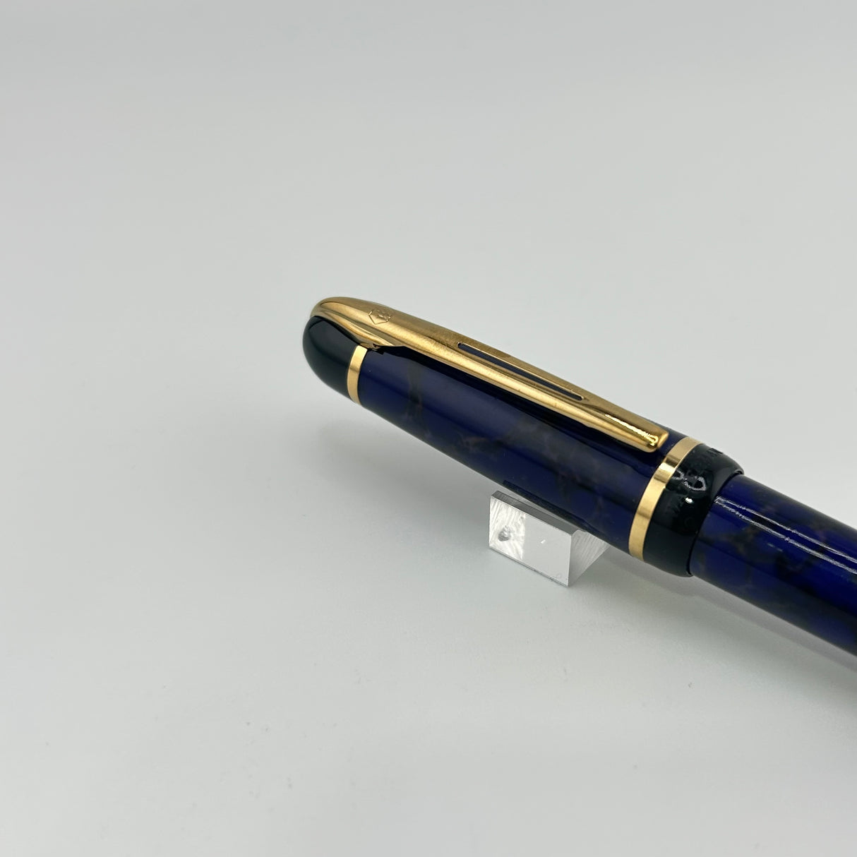 Waterman Phileas Set Blue Marble  - Roller Ball and Fountain Pen circa 1995