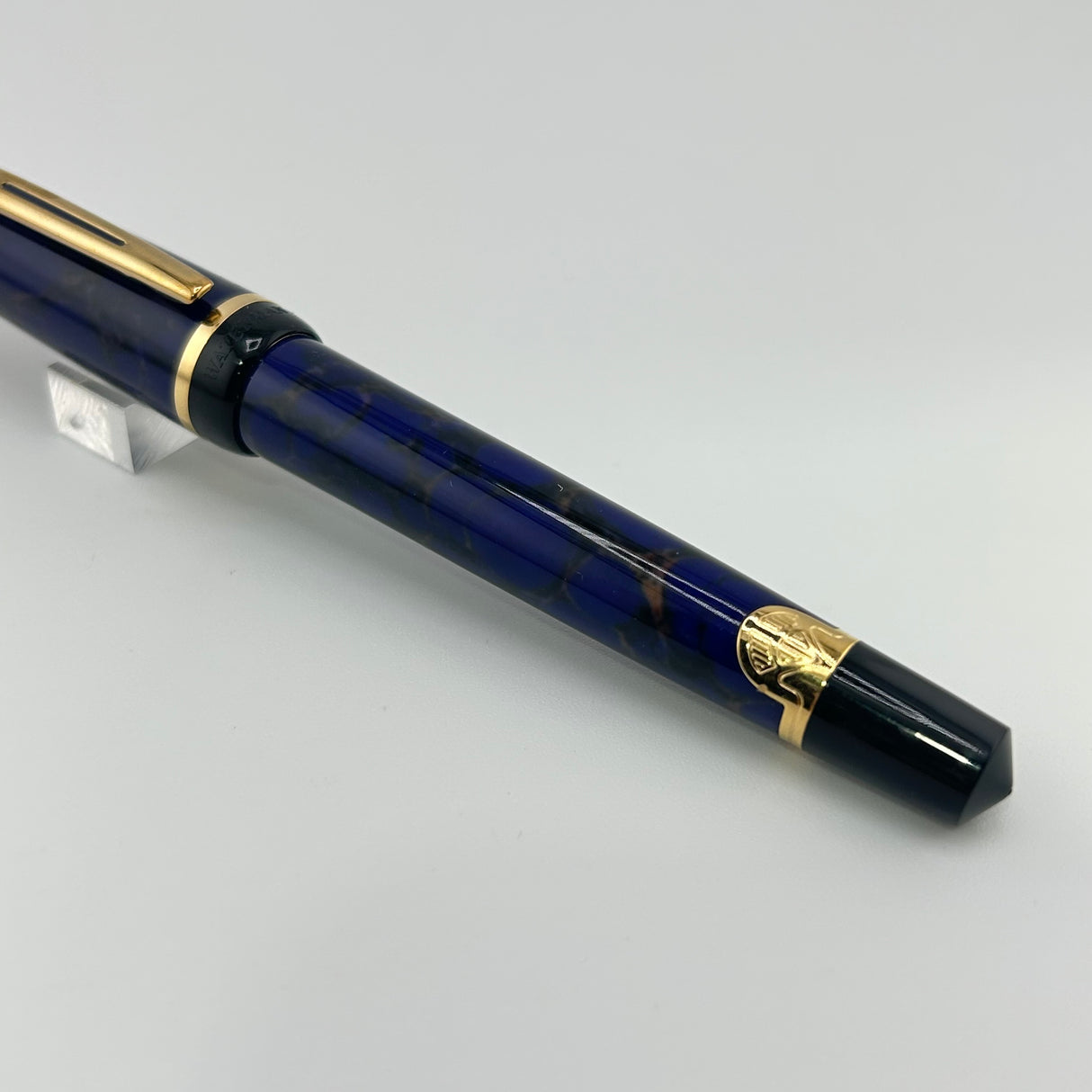 Waterman Phileas Set Blue Marble  - Roller Ball and Fountain Pen circa 1995