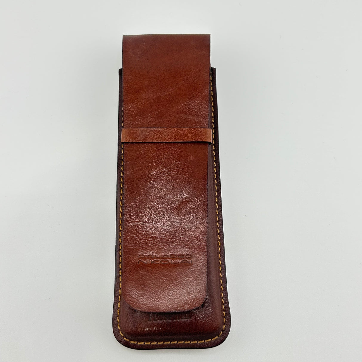 Piquadro Nicolai Pen 2 pouches Leather - Made in ITALY - 2 POUCHES