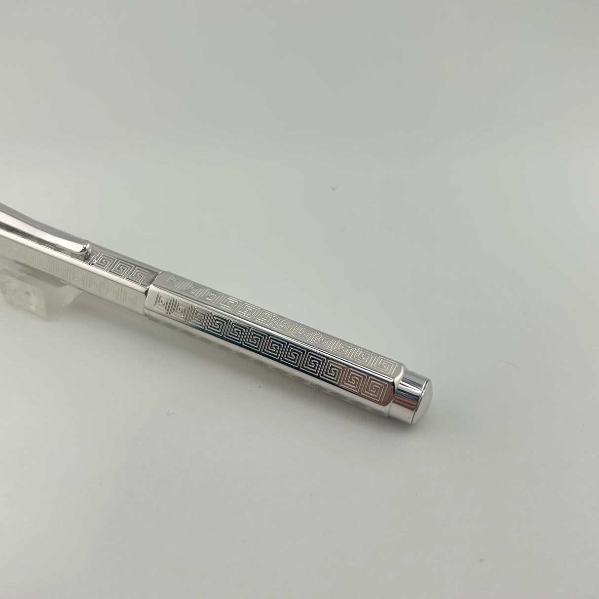 Caran D ache Ecridor Maya chrome Greek Pattern - Fountain Pen circa 2005