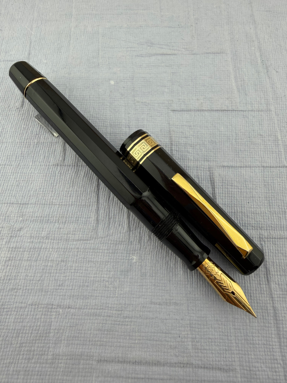 Omas Milord Black Circa 1970 Super Flex Nib *Extra Lucens* - Fountain Pen