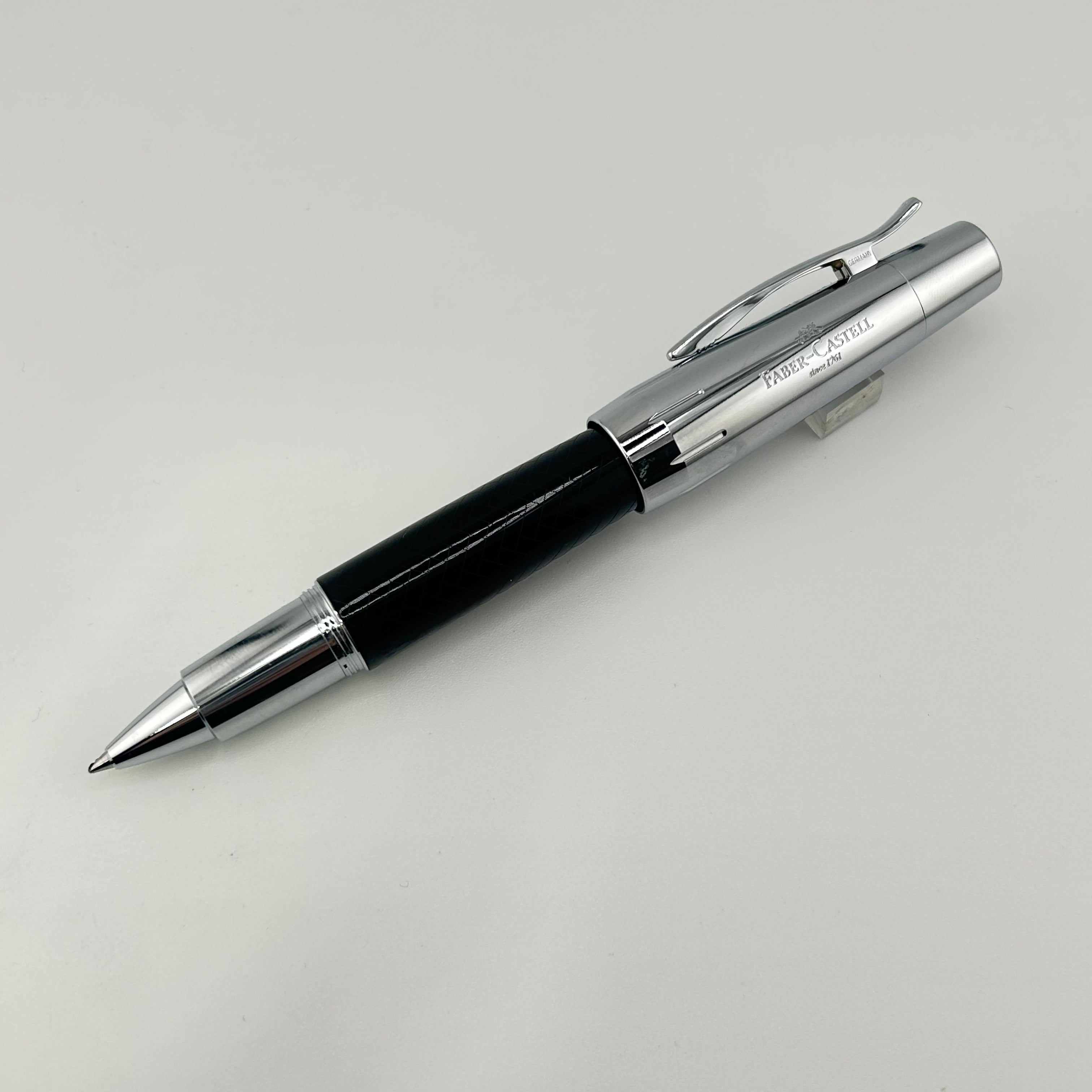 Faber Castell E-motion Black and Chrome - Roller Ball