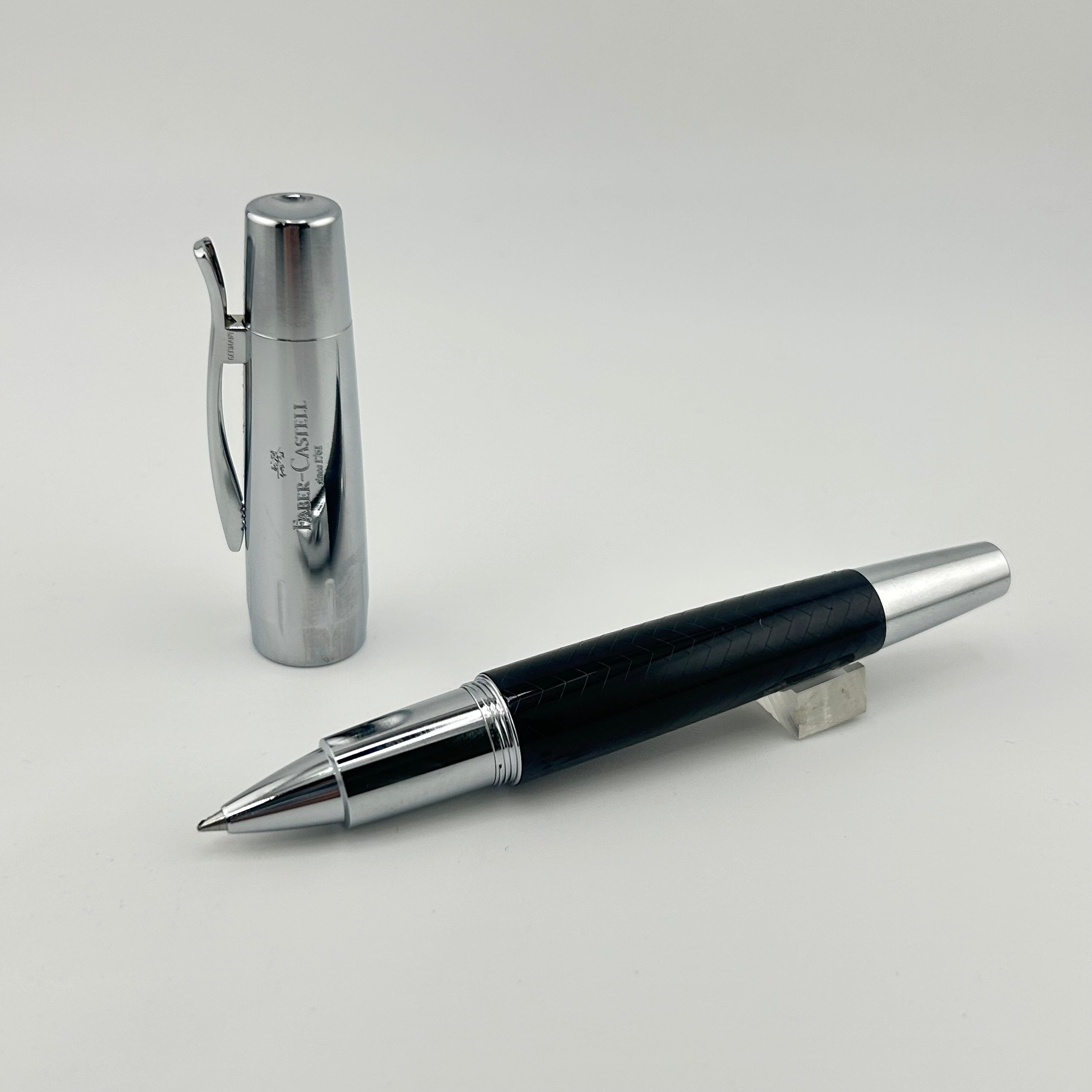 Faber Castell E-motion Black and Chrome - Roller Ball