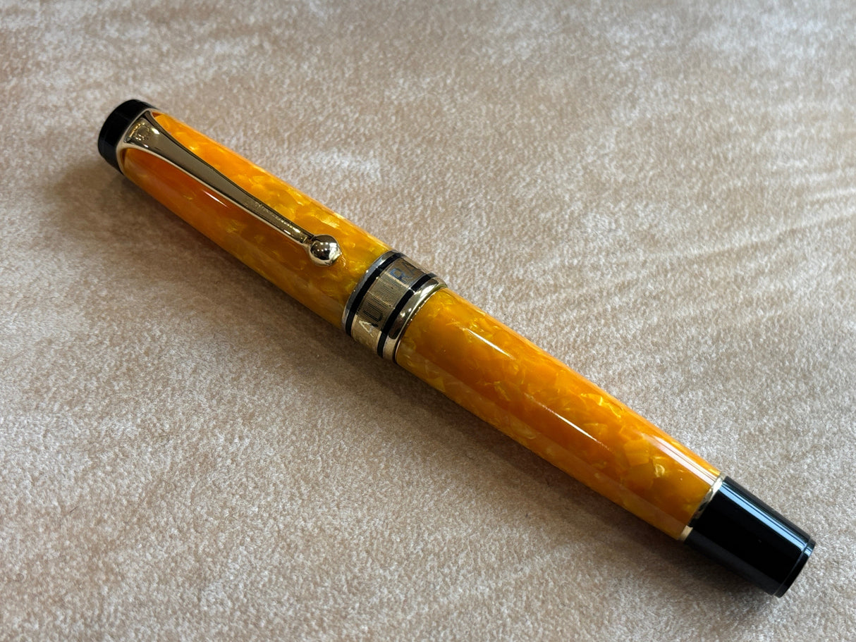 Aurora Sole Marbled Orange Rollerball Limited Edition #1008