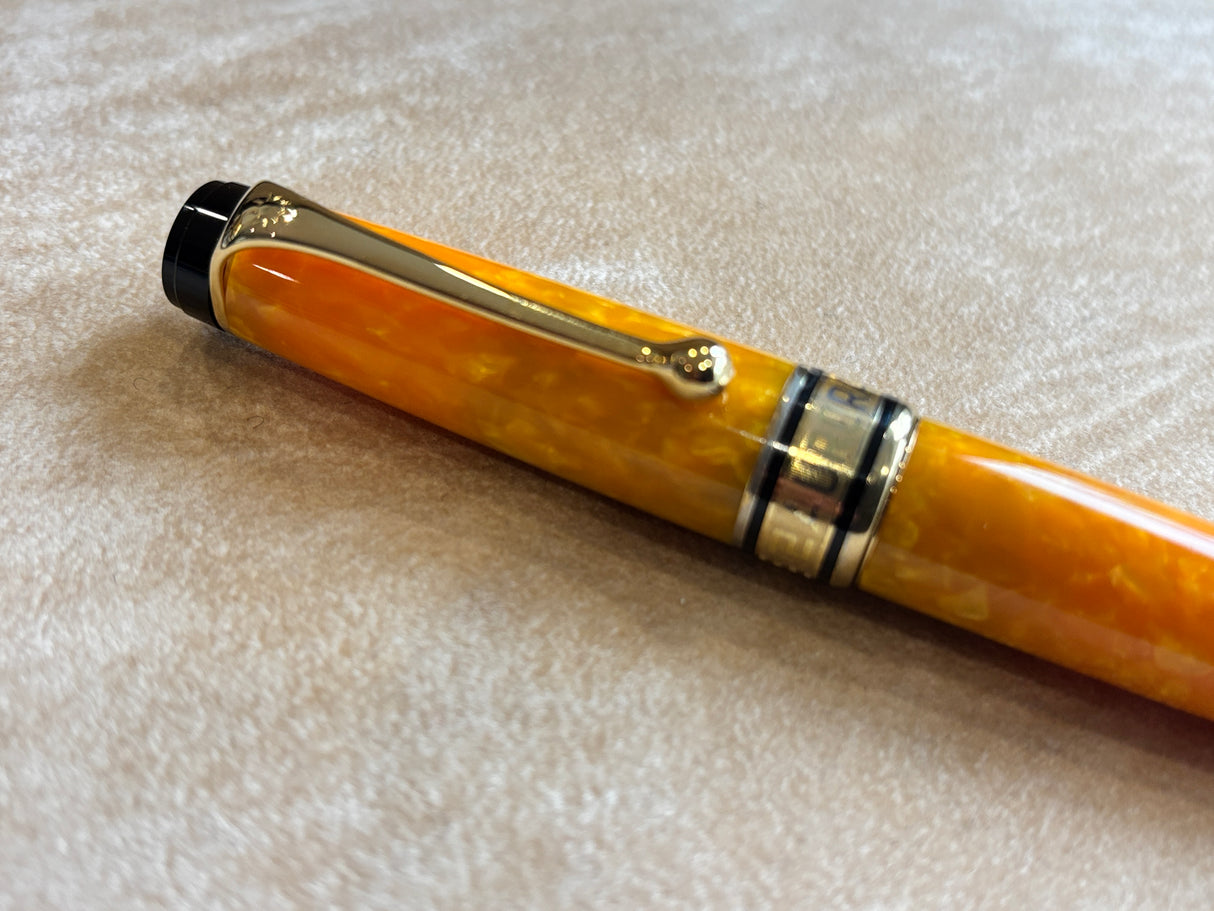 Aurora Sole Marbled Orange Rollerball Limited Edition #1008