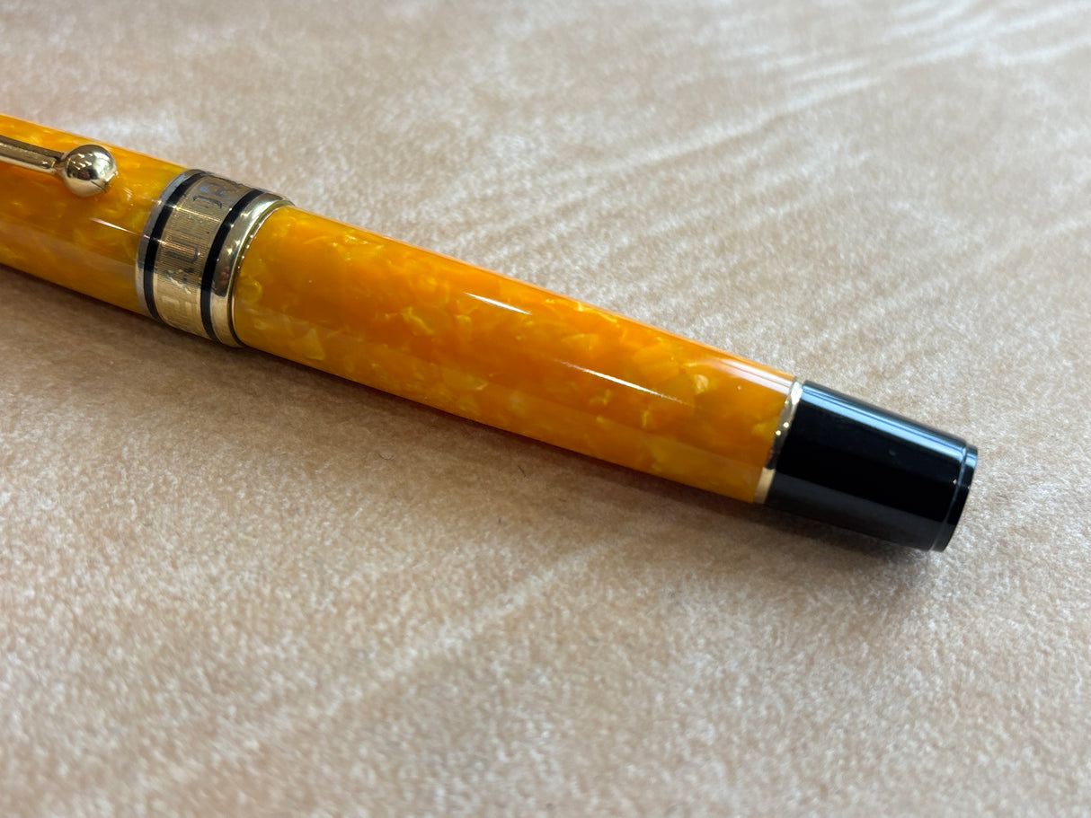 Aurora Sole Marbled Orange Rollerball Limited Edition #1008