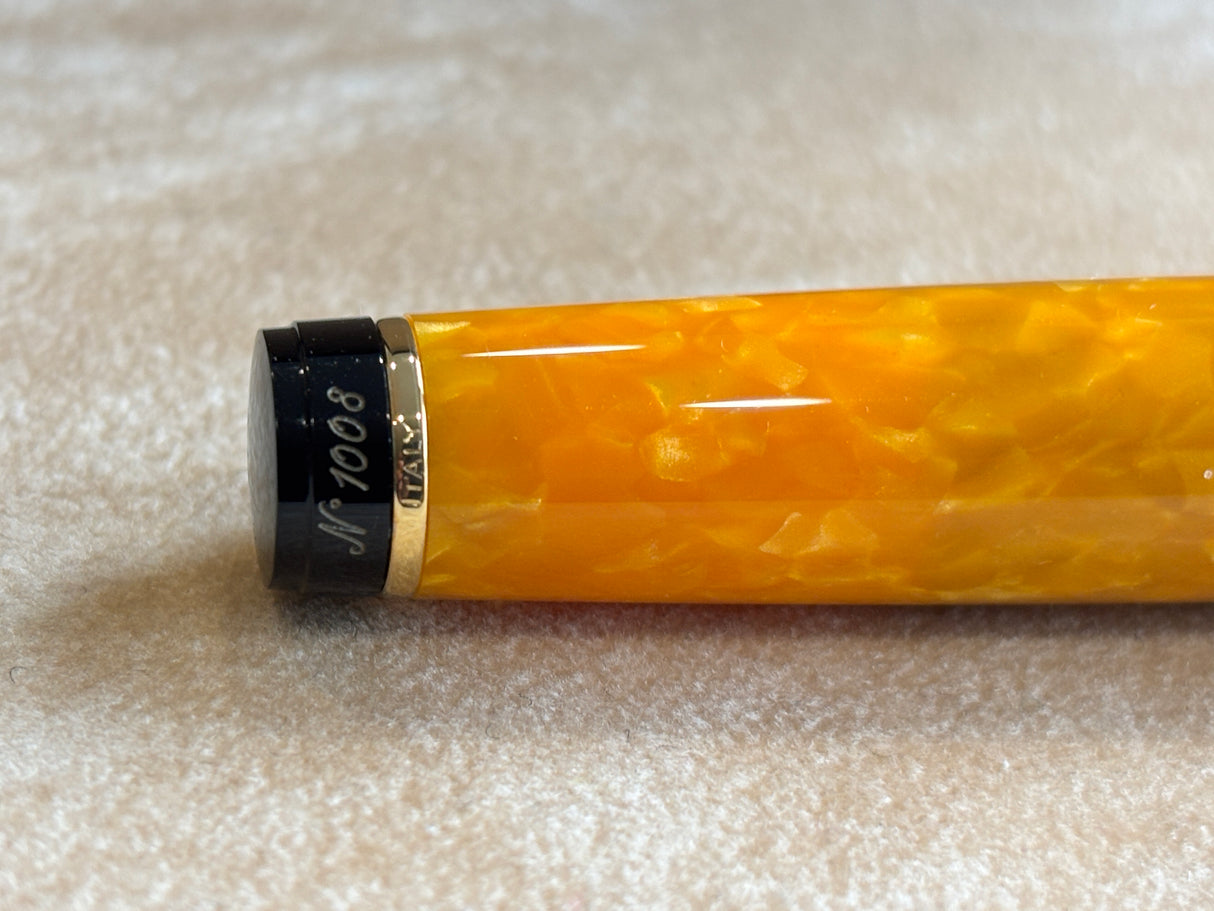 Aurora Sole Marbled Orange Rollerball Limited Edition #1008