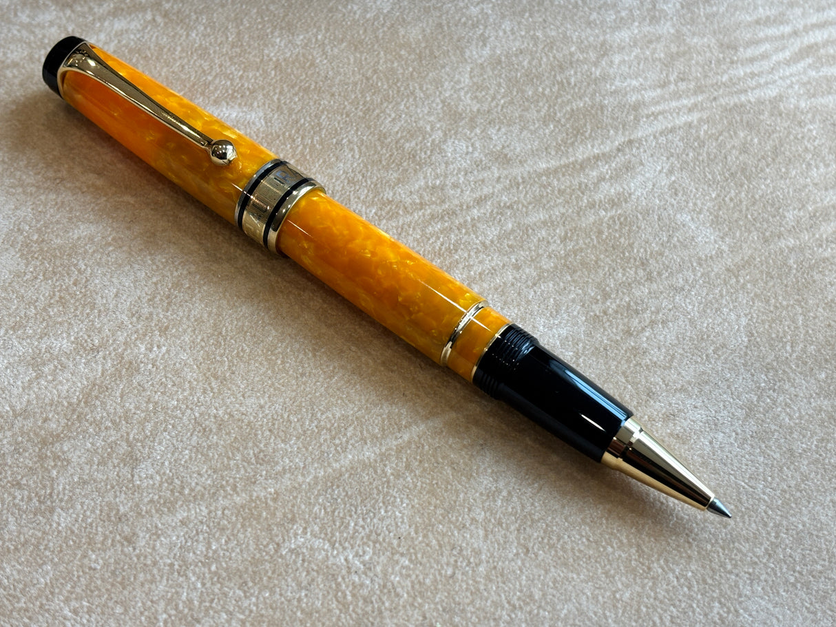 Aurora Sole Marbled Orange Rollerball Limited Edition #1008