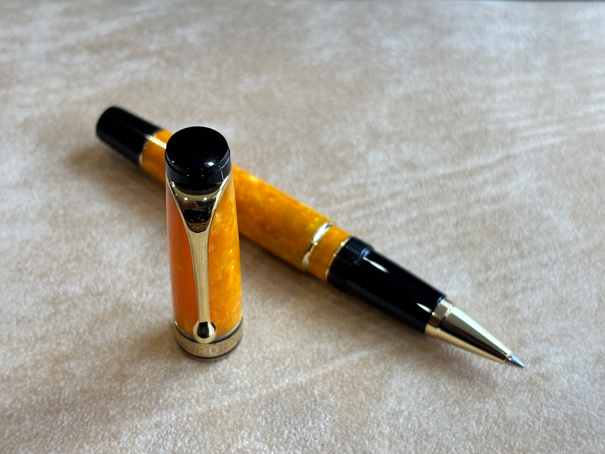 Aurora Sole Marbled Orange Rollerball Limited Edition #1008