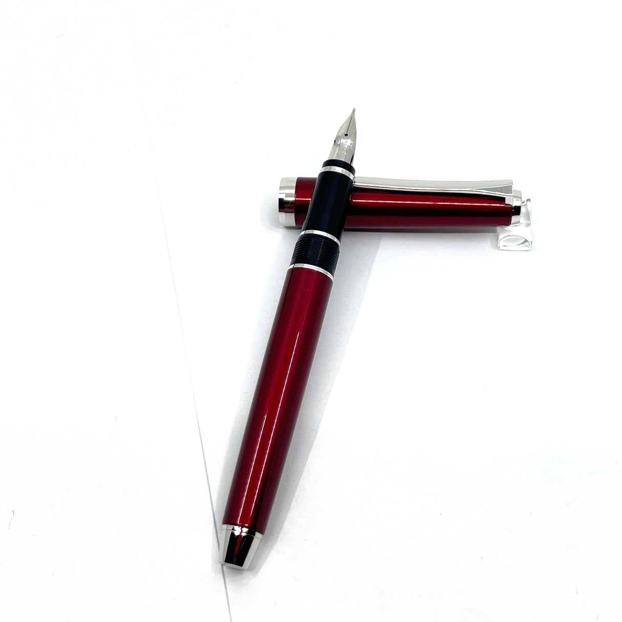 Pilot Burgundy Red Falcon II Metal Fountain Pen