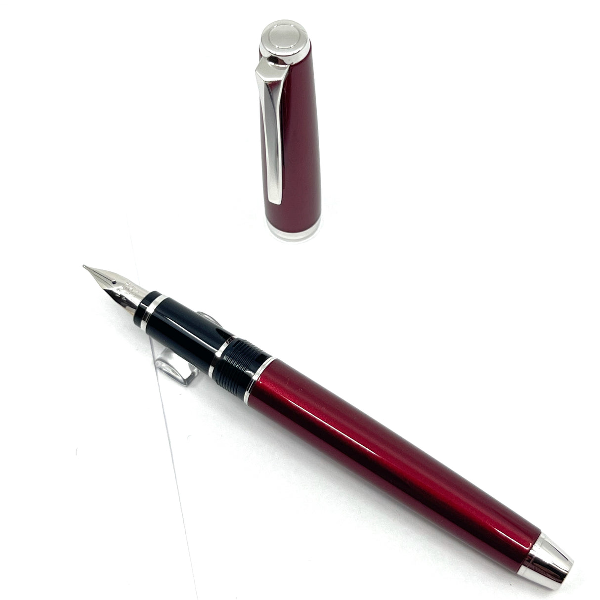 Pilot Burgundy Red Falcon II Metal Fountain Pen