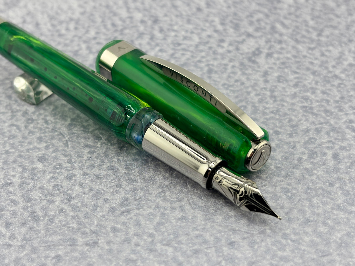 Visconti Opera Carrousel Demo Green Mint Gold nib 14k Medium - Fountain Pen
