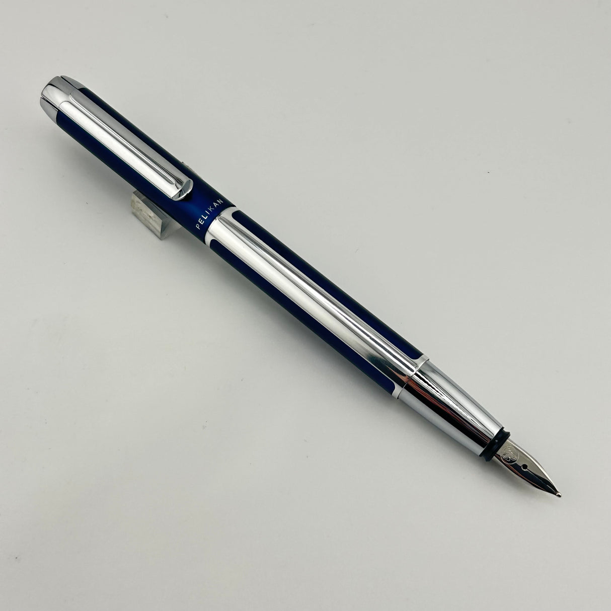 Pelikan Blue and Chrome Fountain Pen