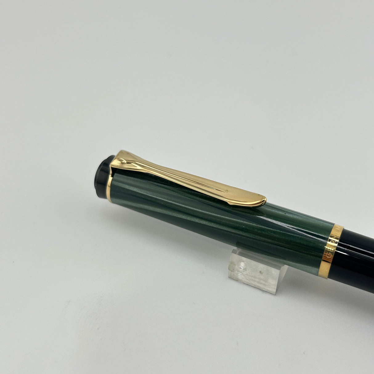 Pelikan K600 Ball Pen Black Barrel Green marble cap - Ball Pen