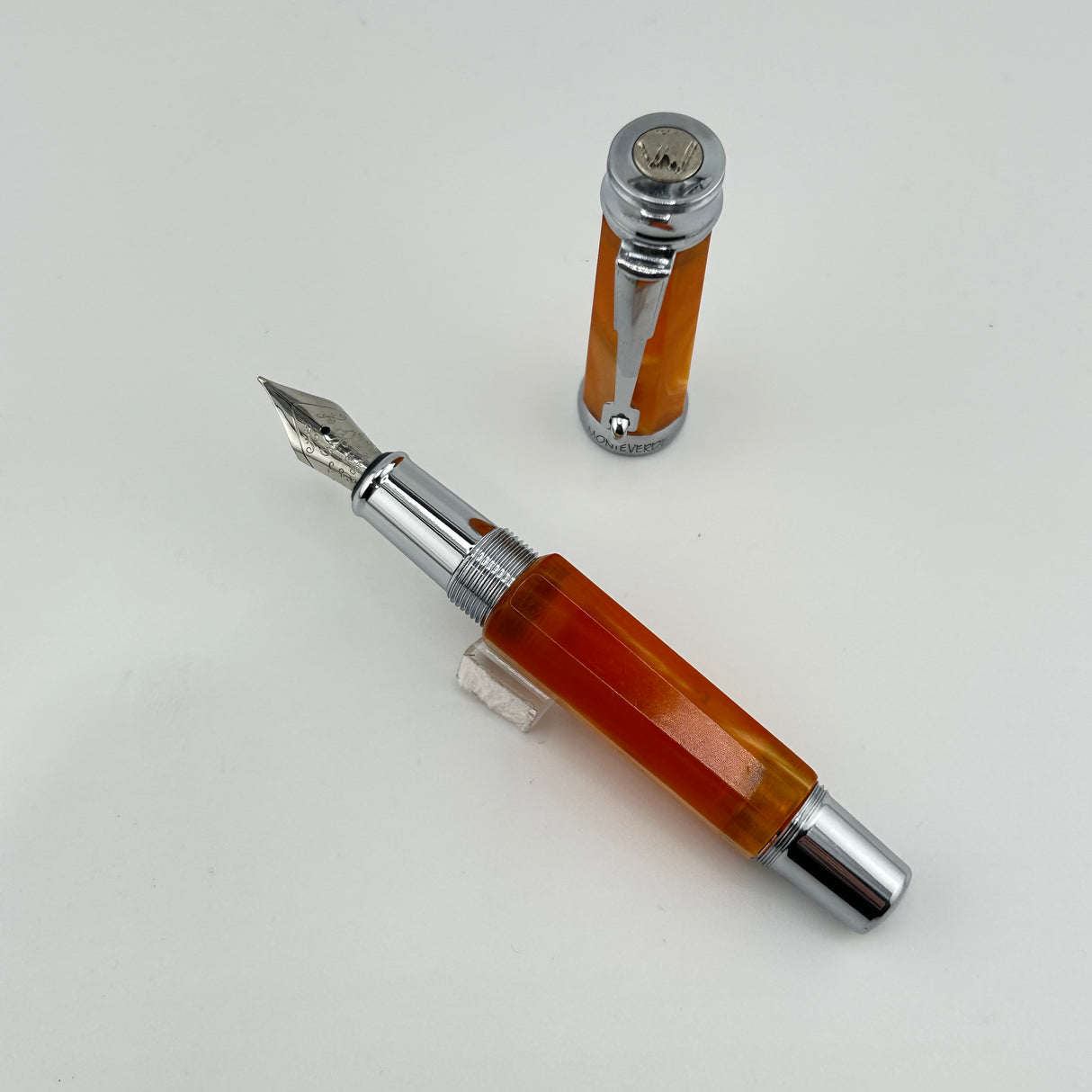 Monteverde Mini faceted Pen Red Swirl - Fountain Pen