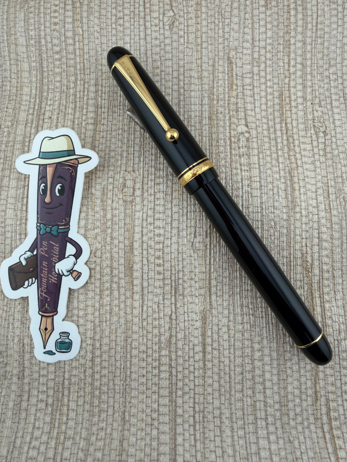 Pilot Custom 74 Black Gold Trim Gold Nib Music Soft Nib RARE! - Fountain Pen