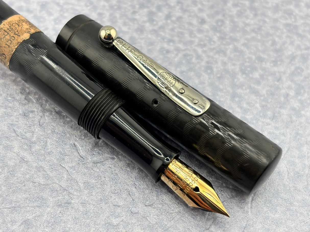Waterman # 55 BCHR Black Chased Hard Rubber Fountain Pen with Original $5.75 Price Sticker