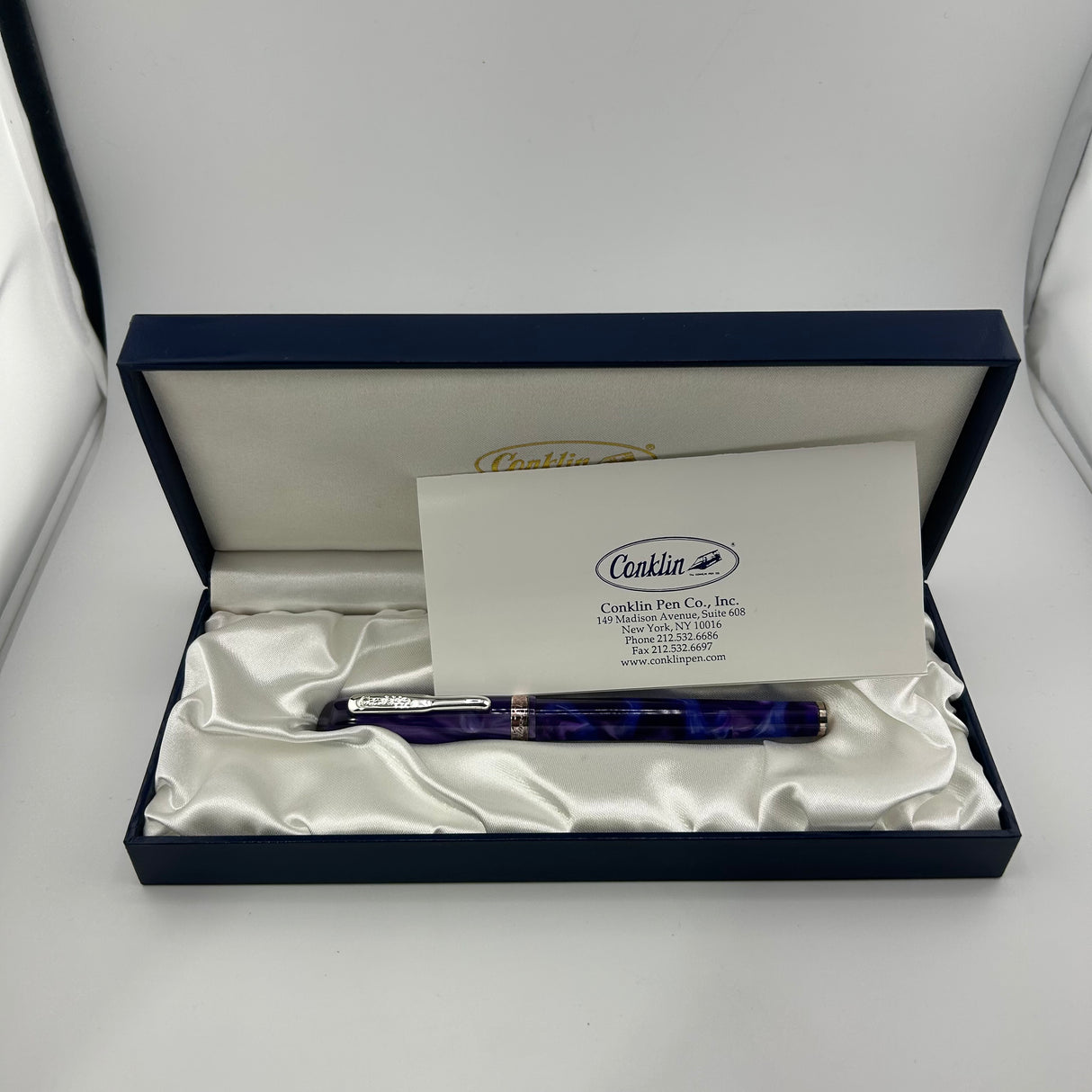 Conklin MARK TWAIN Purple Swirl - Roller Ball