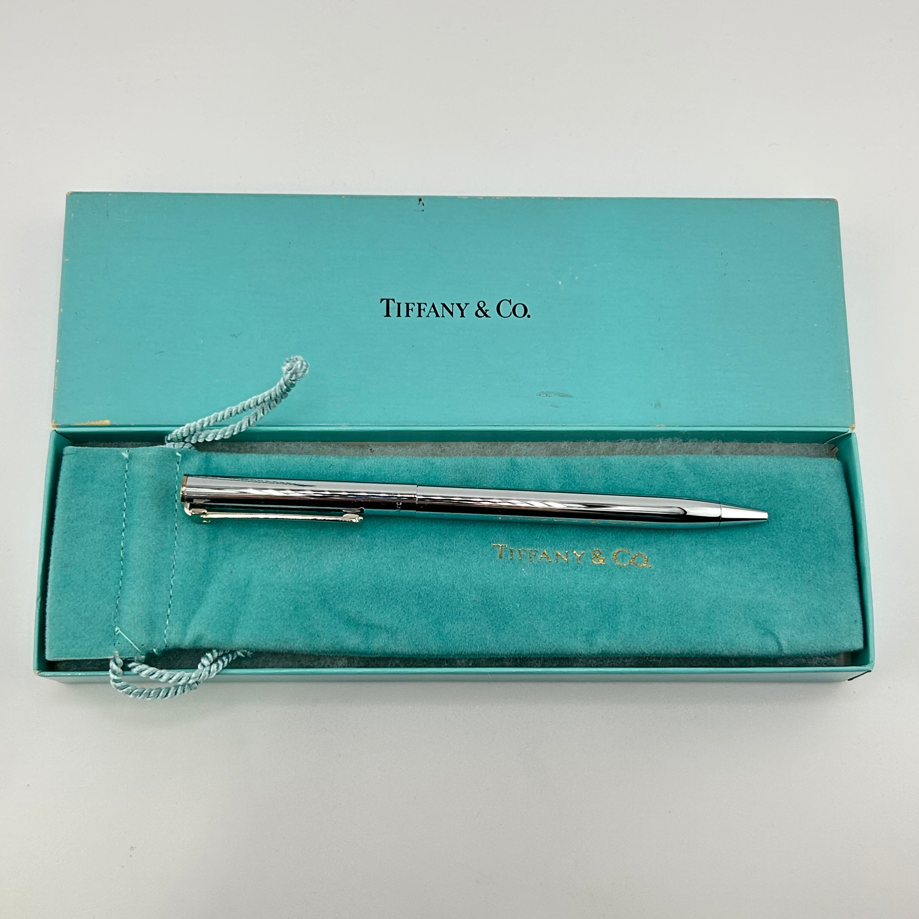 Tiffany silver " T " Collection ball Pen and pouch  - Ball Pen