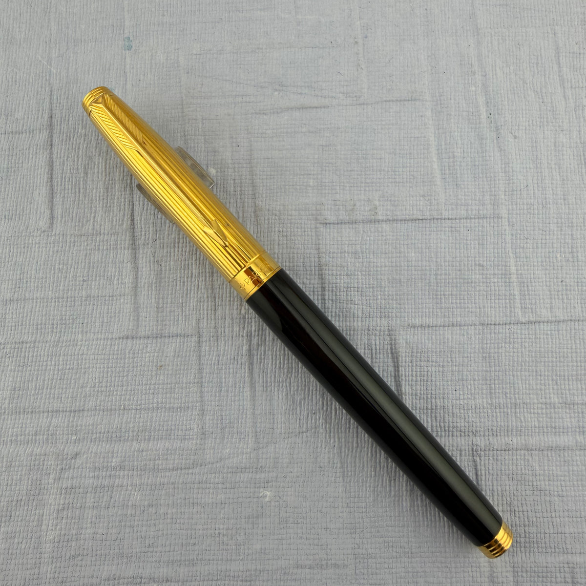 Parker 75 Black Lacquer French Marker 18K750 Gold nib 
