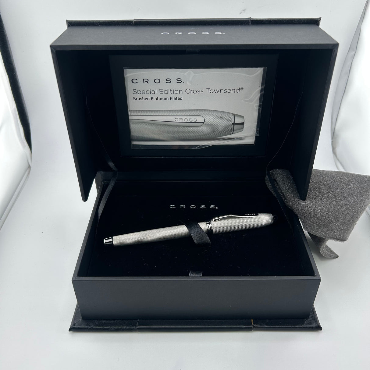 Cross Townsend Special Edition Brushed Platinum Plated   -Roller Ball