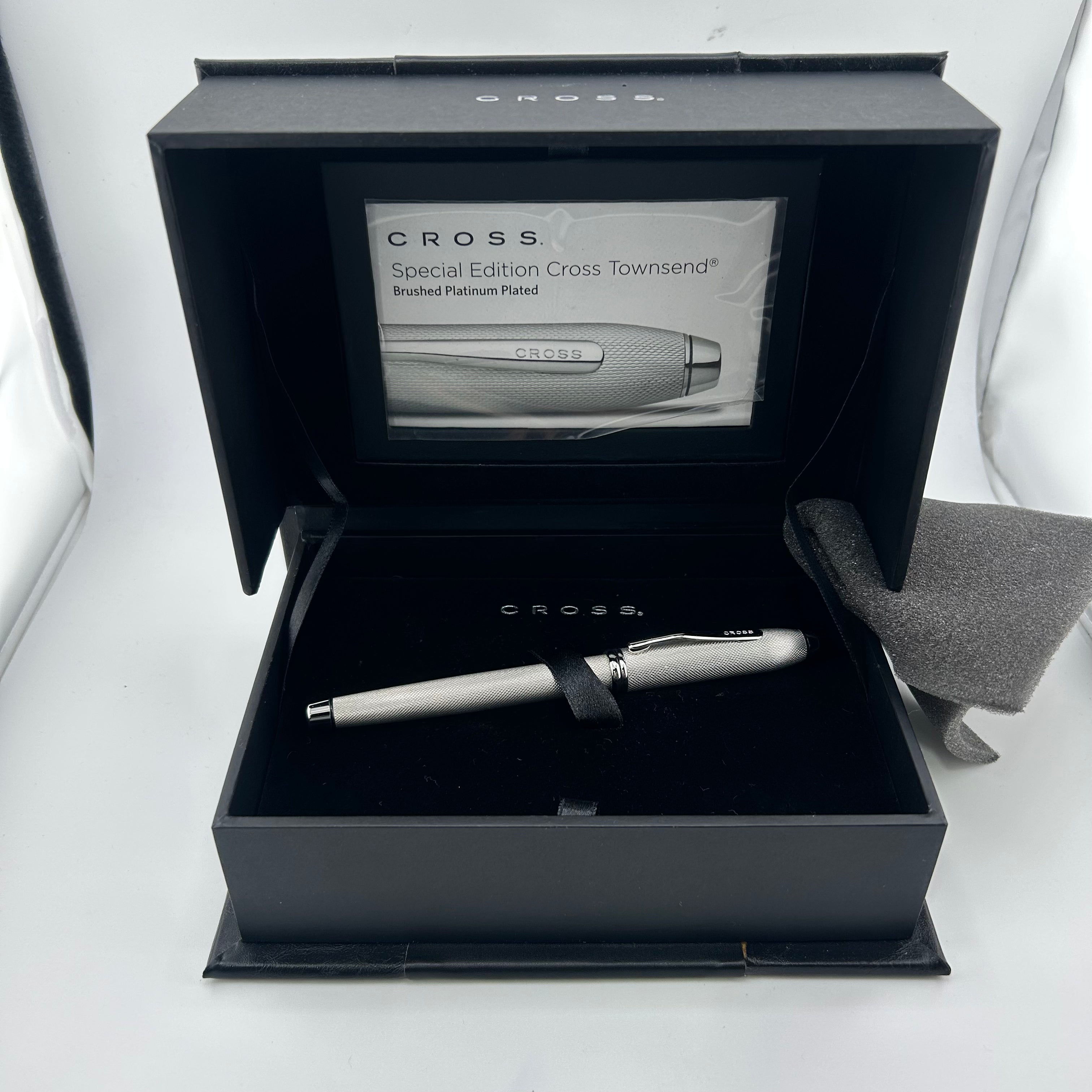 Cross Townsend Special Edition Brushed Platinum Plated   -Roller Ball