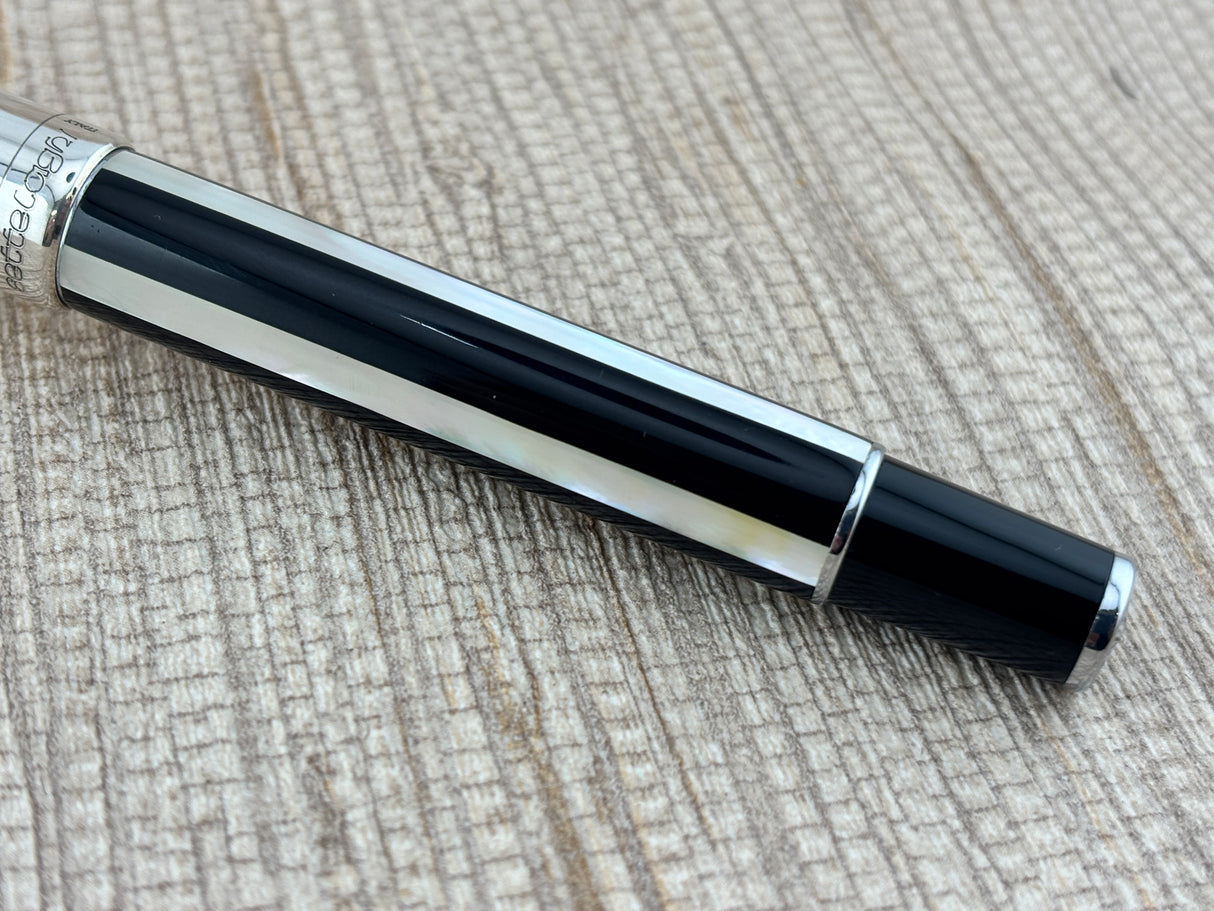 Ferrari di Varese Settelaghi Italy sterling silver cap 925 mother of pearl barrel - Fountain Pen